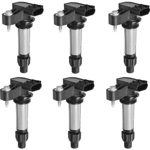 6pcs New Ignition Coil for Buick Lacrosse for Cadillac Cts Camaro Impala Terrain Srx Gmc Pontiac Saturn for Suzuki 12632479