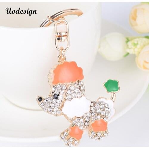 Uodesign Rhinestone Dog Dachshund Keychain Bag Charm Pendant Keys Holder Keyring Jewelry For Women Girl Gift Keychain Jewelry