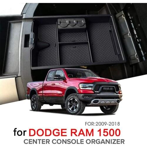 Center Console Organizer Armrest Storage Box Case For Dodge Ram 1500 2500 3500 2009 2010 2011 2012 2013 2014 2015 2016 2017 2018