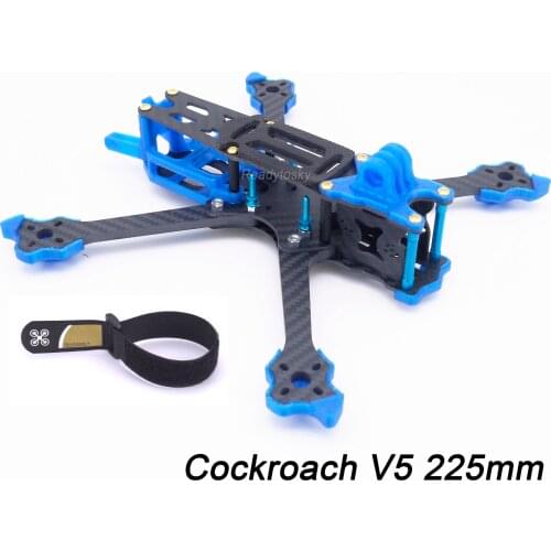 Cockroach V5 5inch 225mm with 5mm Arm FPV Carbon Fiber Freestyle Frame Quadcopter for 20*20mm / 30.5*30.5mm Flight control