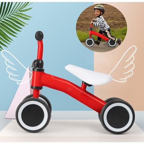 Baby Balance Bike Kids Toddler Walker Children 4 Wheels Push Bicycle For 1-3 Years Old Boys Girls