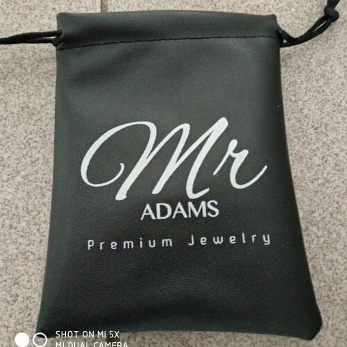 High quality drawstring PU leather jewelry bag wholesale custom gift bag pouch for jewelry gift packaging and storage