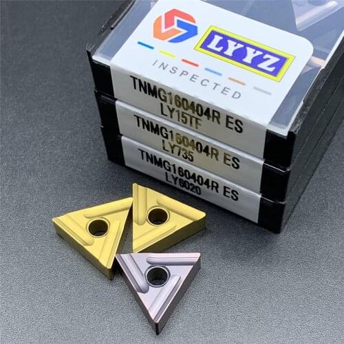 10PCS Cemented carbide inserts TNMG160404R ES VP15TF UE6020 US735 CNC blade lathe tool