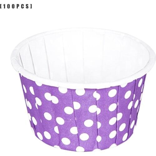 100pcs Cakecups High Temperature Resistance Baking Cups Waterproof Disposable Cake Molds Coated Paper Cakecups