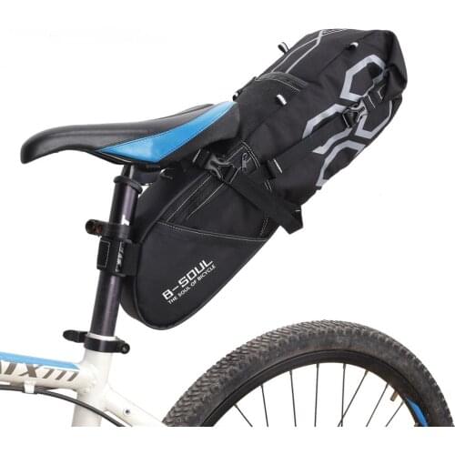 10L Waterproof Bicycle Saddle Bag Seatpost Pack Bike Rack Rear Seat Cargo Pannier Bag Cycling MTB Road Rear Pack Storage Bags
