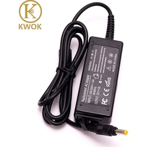 Free Ship! Notebook Charger AC Adapter For asus Laptop 12V 3A Eee PC 900 Eee PC900 900HA 900HD 904HA 904HG 1000HT 1000HV 1000HD