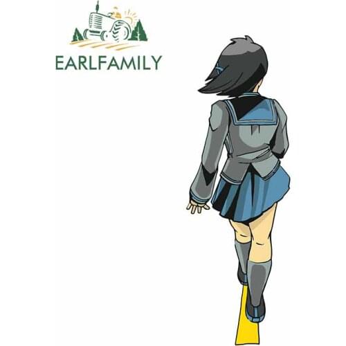 EARLFAMILY 13cm x 4.6cm for Anime Comic Girl Retro School Motorcycle Surfboard Car Stickers Laptop Decal Bumper Car Assessoires