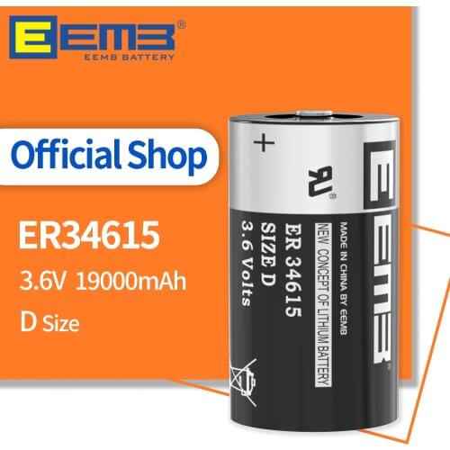 EEMB ER34615 19000mAh Size D Lithium Battery For Toy Tools Gas Stove Water Heater Flashlight Non-Rechargeable