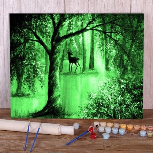 Natural Scenery Emerald est DIY Painting By Numbers Package Acrylic Paints 40*50 Painting On Canvas Home Decor Drawing