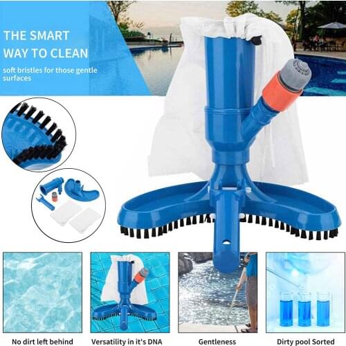 Swimming Pool Vacuum Cleaner Cleaning Disinfect Tool Set Suction Head Pond Fountain Spa Swimming Pool Vacuum Cleaner Brush