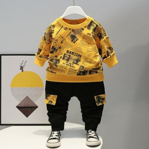 Spring Autumn Children Cotton Clothing Sets Baby Boys Girls Clothes Kids Sport T-shirt Pants 2Pcs/Set Fashion Toddler Tracksuits