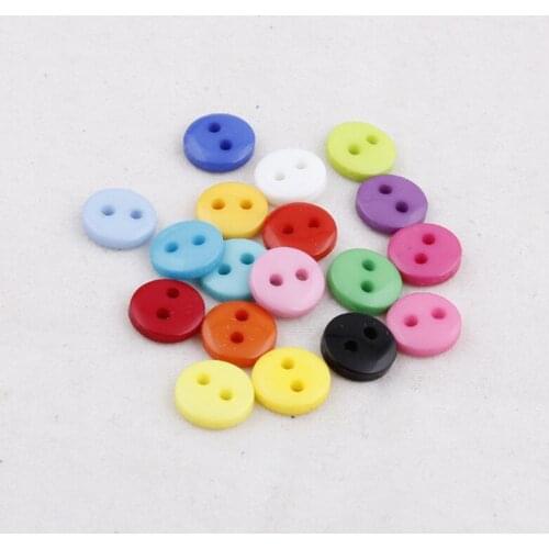 2000pcs 9mm Round Resin Buttons 2 Holes Baby Clothes Sewing Button Embellishments For Scrapbooking Cardmaking,13 colors