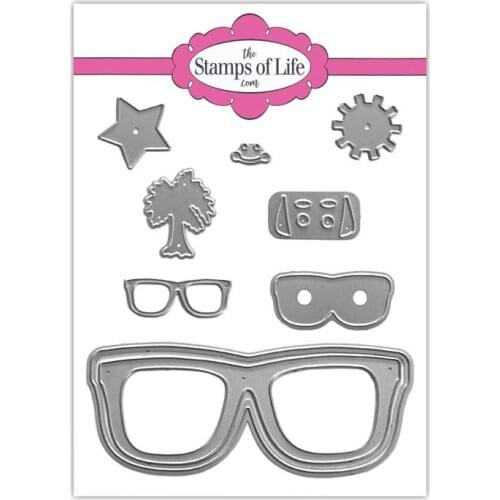 AliliArts Metal Cutting Dies Sunglasses diy Scrapbooking Photo Album Decorative Embossing PaperCard Crafts Die 2020