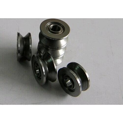10pcs Miniature bearing U624ZZ 624VV 624V with u-shaped slot size 4*13*7 mm linear bearing guide rail bearing