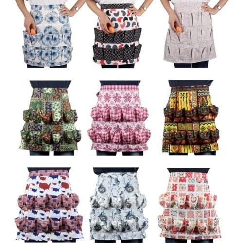 Multi-Pocket Kitchen Farm Eggs Collecting Gathering Holding Home Duck Goose Harvest Working Aprons