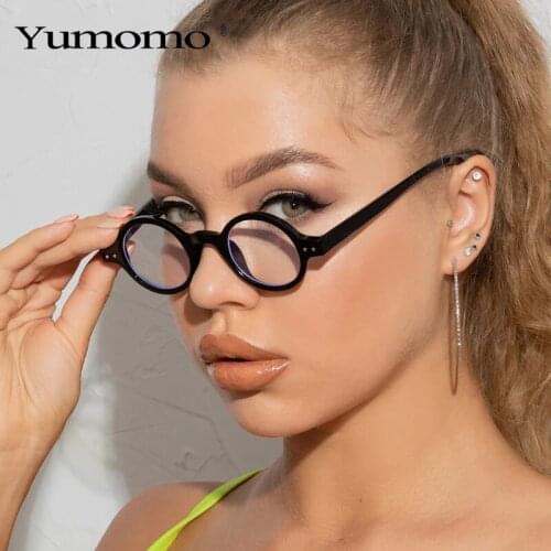 Fashion Small Round Frame Anti Blue Light Glasses For Women Men Trendy Oval Radiation Protection Optical Eyewear 2021 New Style