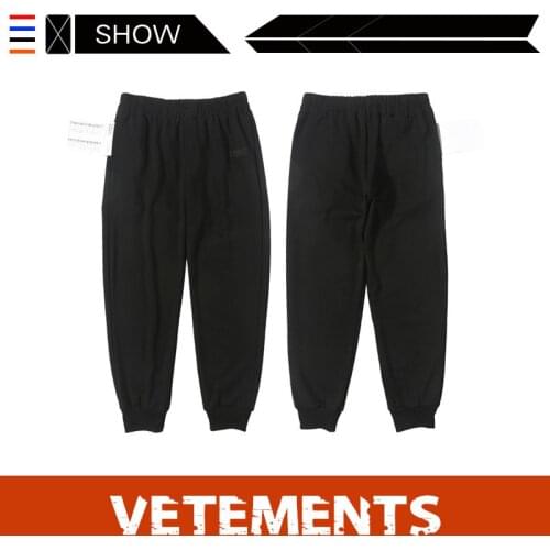 VETEMENTS Vogue vetements casual pants VTM wetmont embroidered slogan sports pants