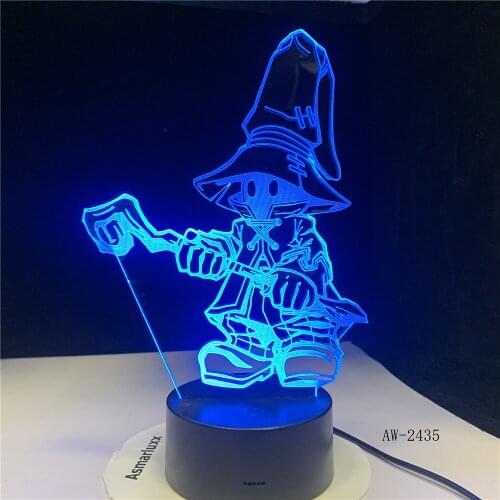 Cartoon 3D Table Lamp Zorak Space Ghost Night Light LED Bulb Home Bar Decoration New Year Birthday Present Gifts AW-2435