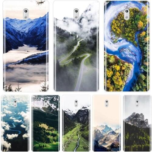 TPU Mountain Travel Cloud Green Plants Blue Forest Back Cover For Nokia 1 2 3 5 6 8 Soft Silicone Phone Case For Nokia 7 Plus X6