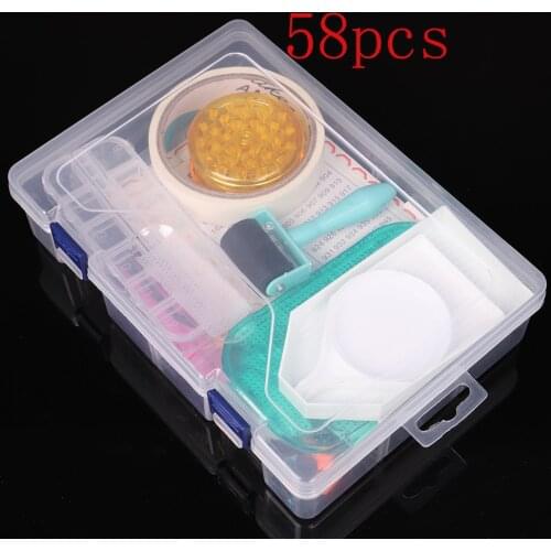 58 Pieces Set Diamond Painting Storage box Cross Stitch Tools Kit Tweezers Pen Tray Glue Diamond Painting Accessoires Cross Stit