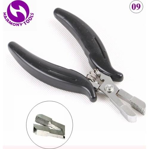 HARMONY 1pc Black Handle I Type Stainless Steel Hair Pliers For Flat Tip Pre-bonded Hair Remove Hair Extension Tools ( Style 09)