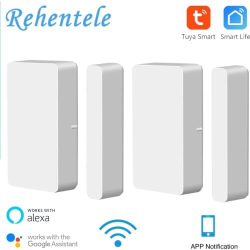 Tuya Smart WIFI Door Sensor Door Window Open/Closed Detectors WiFi App Notification Alert alarm support Alexa Google Home