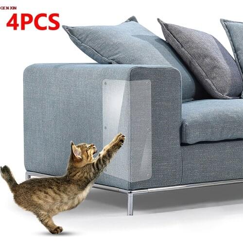 Cat Supplies 4pcs/lot Couch Cat Scratch Guards Mat Cat Scraper Furniture Sofa Protector Flexible Vinyl Paw Pads Pet Furniture