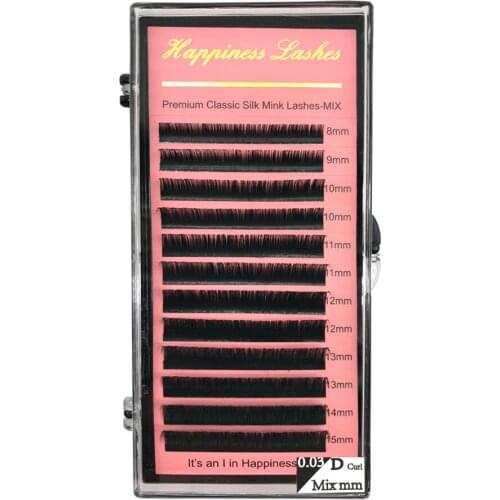 High Quality False Natural Volume Soft Silk Eyelash Extension Individual Korea Import Eyelashes Faux Mink Cilios Eye Lashes