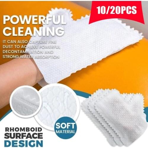 Dust Cleaning Gloves 10/20pcs Fish Scale Cleaning Duster Gloves Reusable Household Kitchen Fiber Gloves Clean Tools