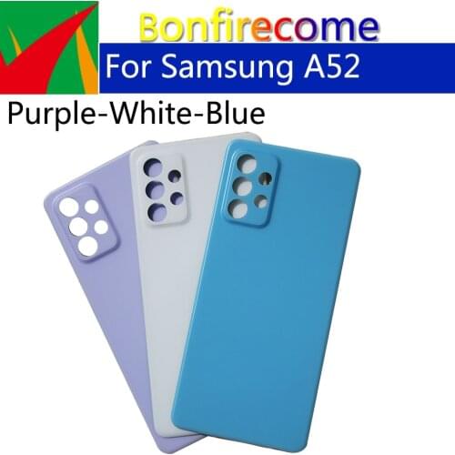 10Pcs\Lot For Samsung Galaxy A52 A525 A525F Housing Battery Back Cover Case Rear Door Chassis Replacement