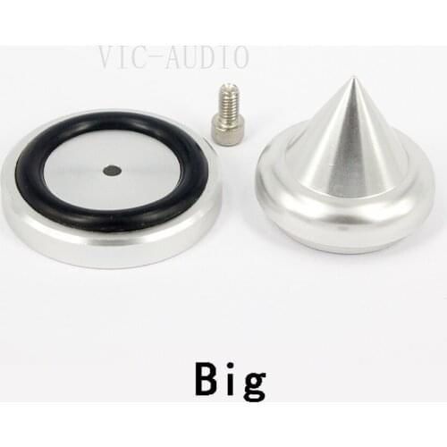 4Set Big Rubber Ring Shock Absorber Top Aluminum Machine Foot Amplifier Feet Speaker Turntable Feet