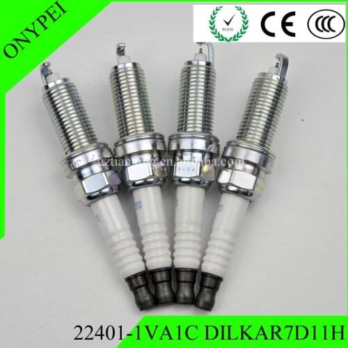 4 x 22401 1VA1C Dual Iridium Power Spark Plug For 2017 Nissan Rogue 2.0L MR20DD 22401-1VA1C DILKAR7D11H