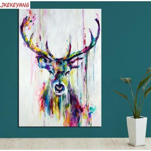 5D DIY square/round Diamond painting Watercolor deer Cross Stitch Diamond Embroidery Pattern Rhinestone J1513