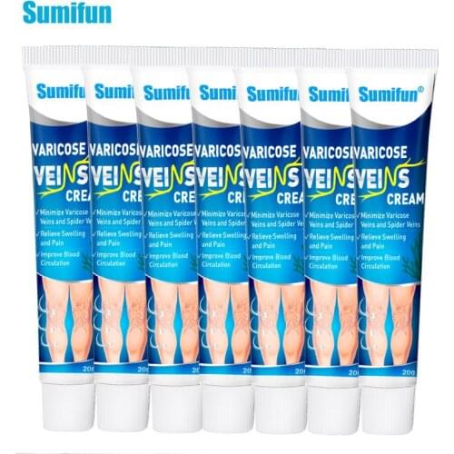 7Pcs Sumifun Varicose Veins Ointmnet Phlebitis Vasculitis Treatment Cream Thigh Spider Removal Anti Swelling Pain Relief Plaster