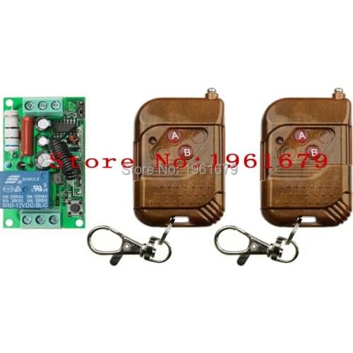 AC 220 V 10 A 1 channel RF Wireless Remote Control 55*32*17 mm 1 Receiver +2 Transmitter 315 mhz or 433 mhz