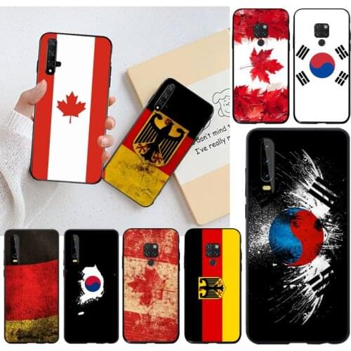 Canada Germany South Korea Flag Phone Case for Huawei P40 P30 P20 lite Pro Mate 30 20 Pro P Smart 2020 prime