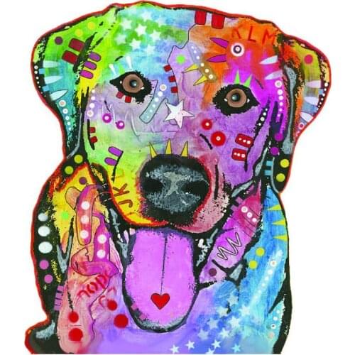 Creativity Fashion Painting Art Car Sticker Labrador Retriever PVC Decal for Automobiles Laptop Fridge Opel Chevrolet,14cm*13cm
