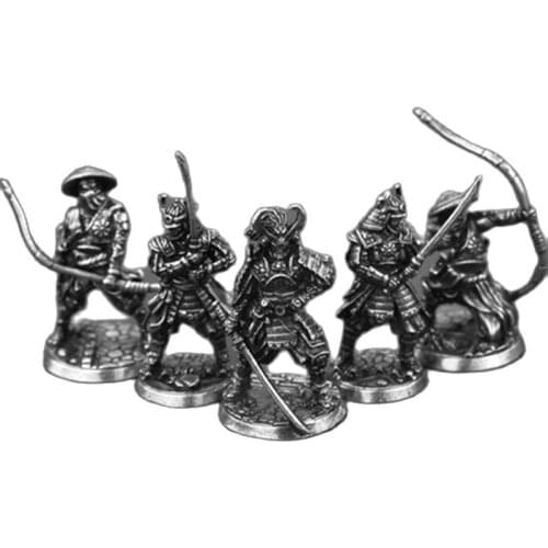 Hemetal Japanese Shogun Warrior Soldier Small Model Finished Desktop Decoration Jewelry Hand-made Toy Boy Gift
