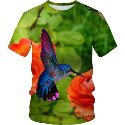 Hot Animal Men T shirt 3D Print Parrot Fashion Man T-shirt Summer Breathable Elastic T-shirt High Quality t-shirt Funny top tee