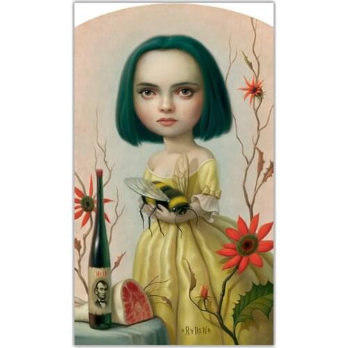 Holover Mark Ryden"Christina Ricci"Modern Canvas Oil Painting Childish & Weird Pop Art Poster Unframed Home Decor Aesthetic
