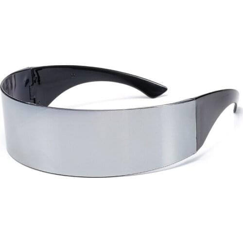 Curved personality glasses Funny Futuristic Wrap Around Monob Sunglasses Mask Novelty Glasses Halloween Supplies Decoration