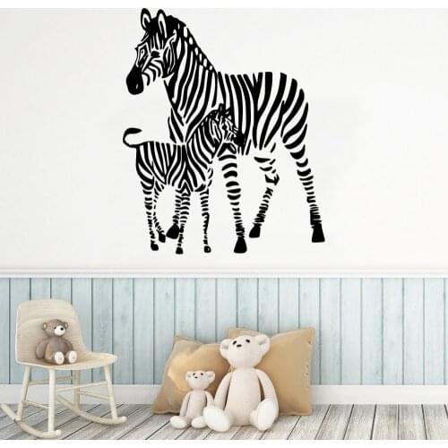 Exquisite Zebra Wall Stickers Home Decor Girls Bedroom Sticker For Living Room Wall Decals Bedroom Art Mural