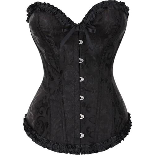 Steampunk Corset Bustier Gothic Corset Women Corselet Sexy Corset Retro Floral Bow Party Shows Plays Corset Tops 6XL