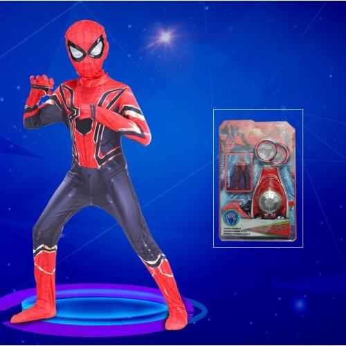 2021 Peter Parker Zentai Suit Superhero Bodysuit For Kids Adult 2021 Spider Cosplay Amazing Spider-boy Man Halloween Costume
