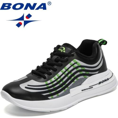BONA 2021 New Designers Vulcanize Casual Shoes For Men Trendy Sneakers Man Walking Flats Leisure Footwear Comfy Zapatillas Mujer