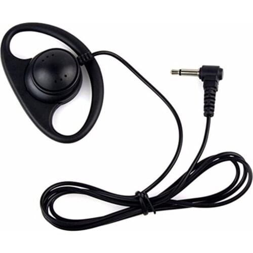 Hot New Comfortable Pin 3.5mm D Shape Listen Only Soft Rubber Earpiece Headset For Motorola Radio Anti Noise earphone