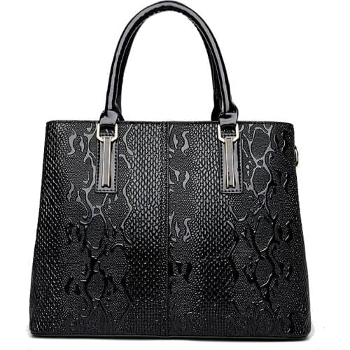 Fashion Patent Leather Shoulder Bag for Women Luxury Handbags Female Large Capacity Crossbody Bag Designer Handle Bag feminina