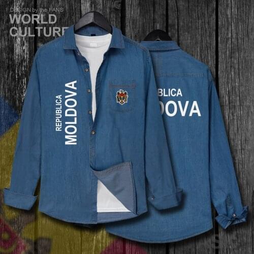 Moldova Moldovan MDA MD Men Clothes Autumn Jacket Cotton Turn-down Collar Jeans Shirt Long Sleeve fashion Cowboy Coat Tops 20