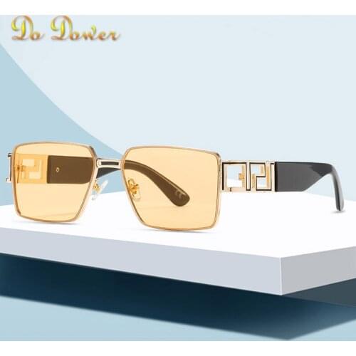 2021 New Fashion Luxury Men Vintage Unique Buckle Pilot Sunglasses For Women Square Sun Glasses Female Gradient Sexy Shades 5088