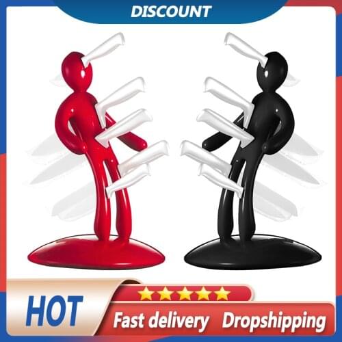 Kitchen Cutlery Storage Organizer Humanoid Knife Block Holder Multifunctional Tool Creative Home Decoration
